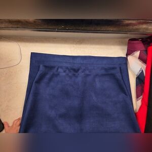 BCBGMaxAzria Suede Navy Skirt